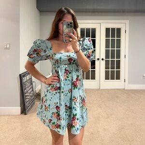 Laura Ashley UO Exclusive Penelope Toile Babydoll Dress